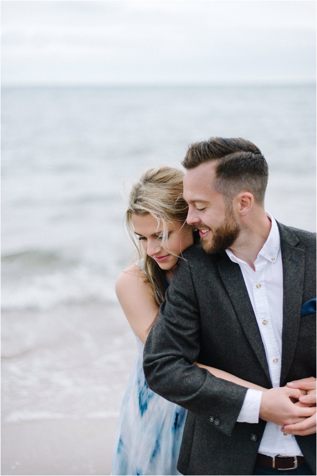  Engagement portraits photography Edinburgh Scotland seaside 