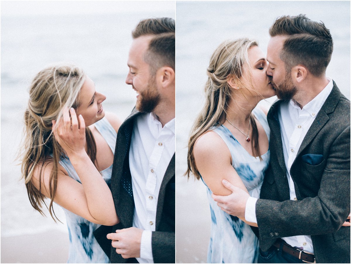  Engagement portraits photography Edinburgh Scotland seaside 