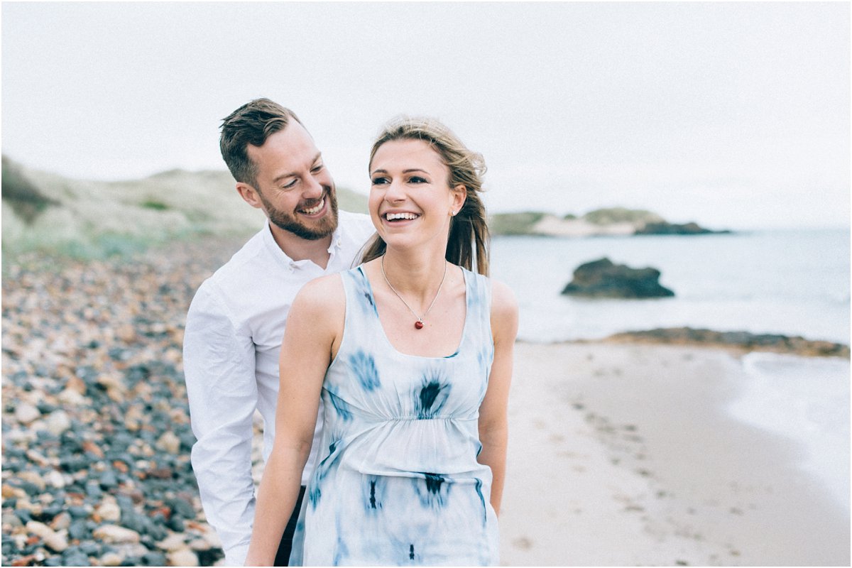  Engagement portraits photography Edinburgh Scotland seaside 