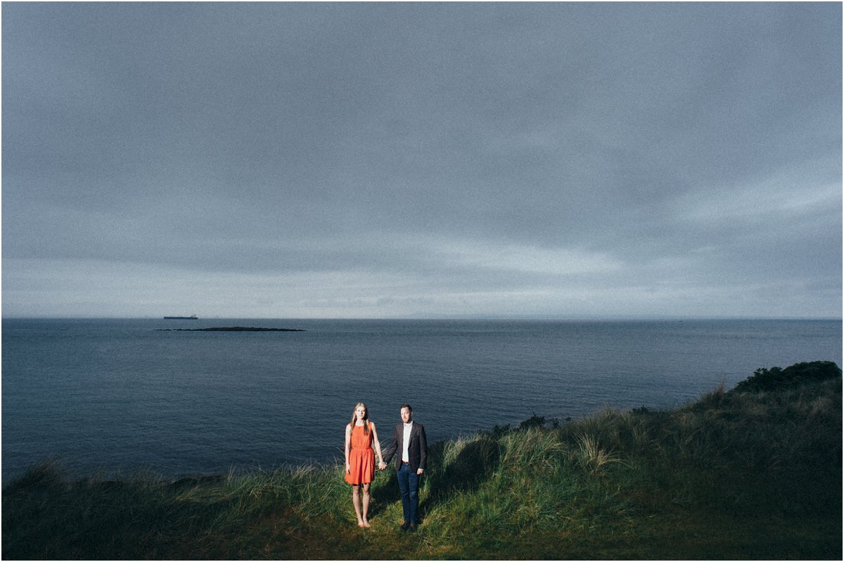  Engagement portraits photography Edinburgh Scotland seaside 