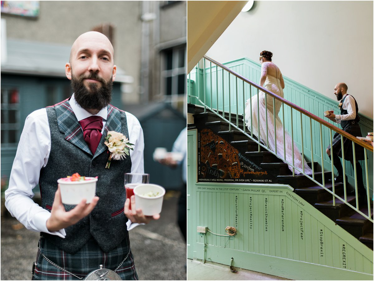 Summerhall Edinburgh wedding photography by Crofts & Kowalczyk