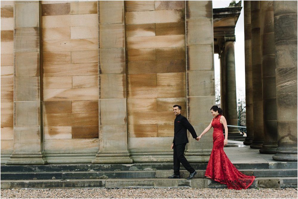  Cro&KowLove destination engagement photography  Edinburgh Scotland with Ivy and Atul 