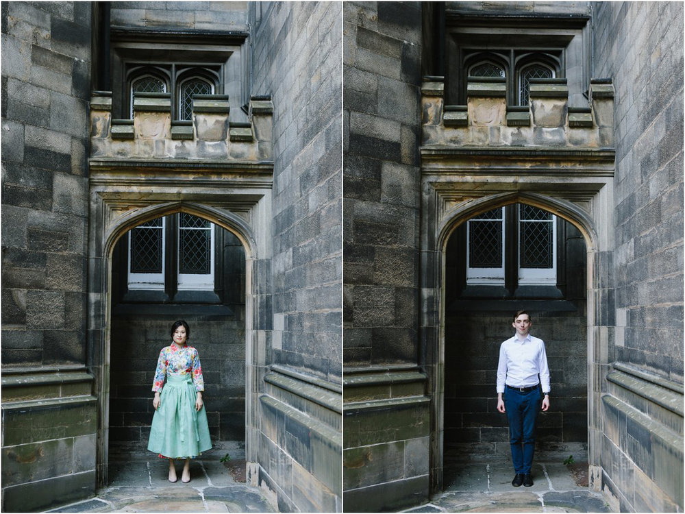  Cro&Kow Engagement shoot in Edinburgh with Korean Bride and British groom 