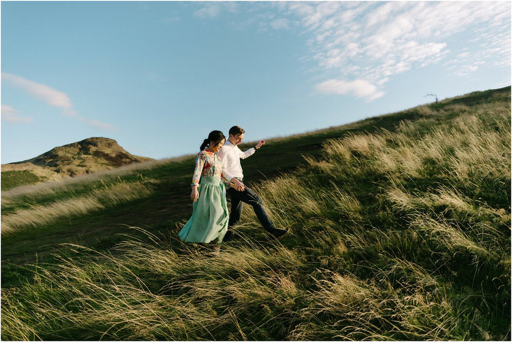  Cro&Kow Engagement shoot in Edinburgh with Korean Bride and British groom 