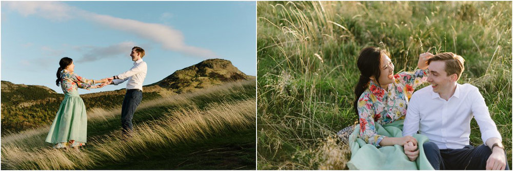  Cro&Kow Engagement shoot in Edinburgh with Korean Bride and British groom 