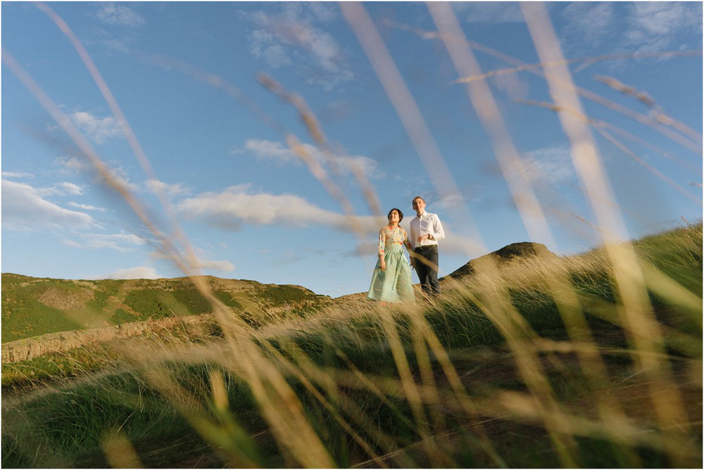  Cro&Kow Engagement shoot in Edinburgh with Korean Bride and British groom 