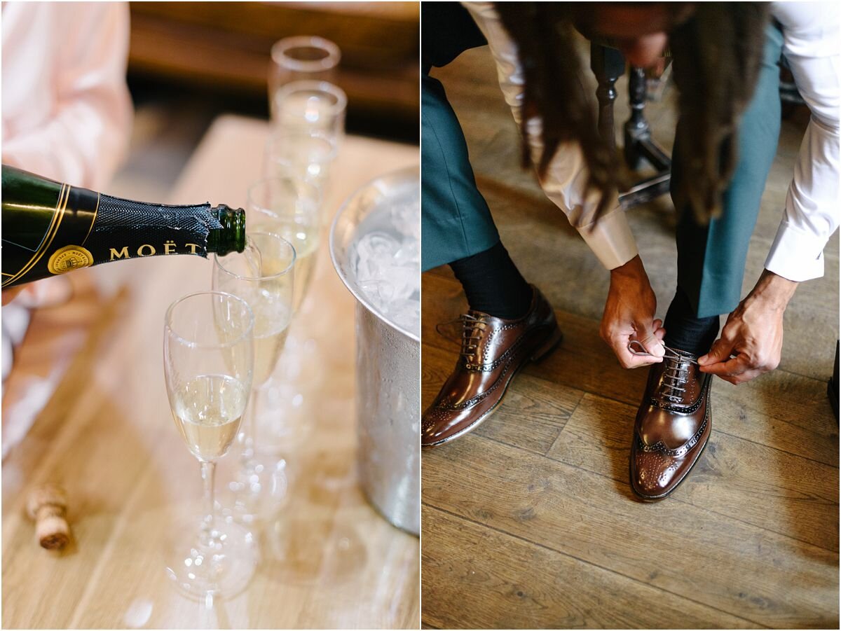  English Countryside wedding at The Ashes Barns in Staffordshire with Classic white and green theme 