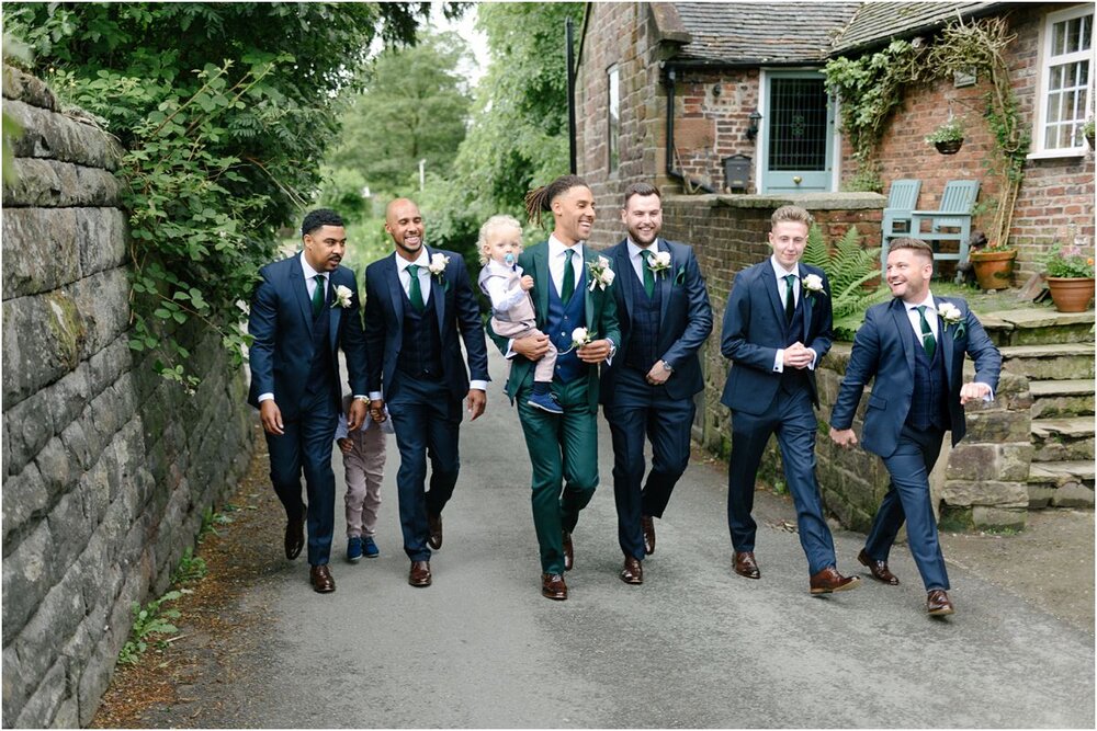  English Countryside wedding at The Ashes Barns in Staffordshire with Classic white and green theme 