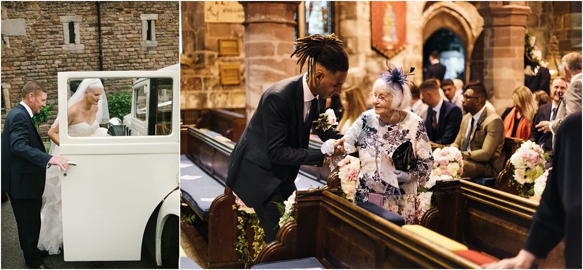  English Countryside wedding at The Ashes Barns in Staffordshire with Classic white and green theme 