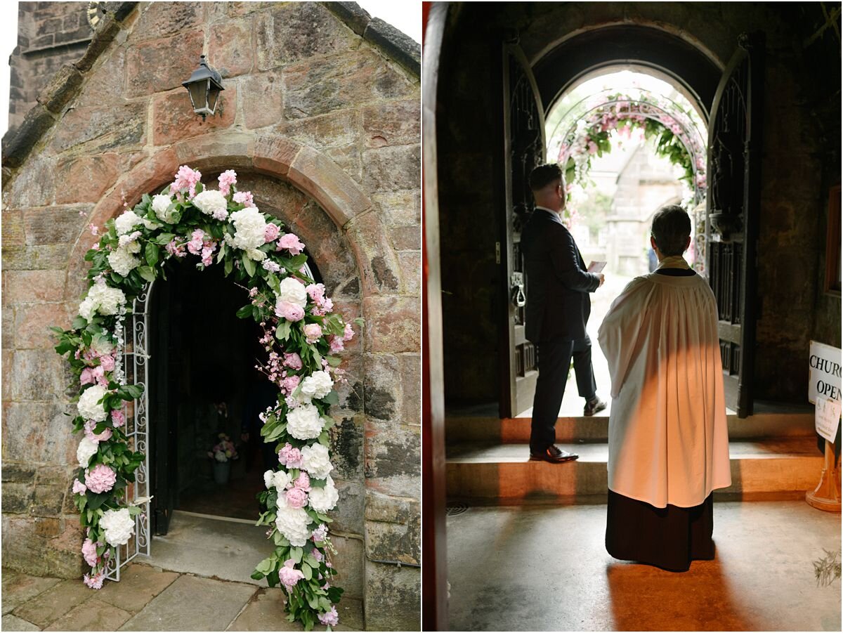  English Countryside wedding at The Ashes Barns in Staffordshire with Classic white and green theme 