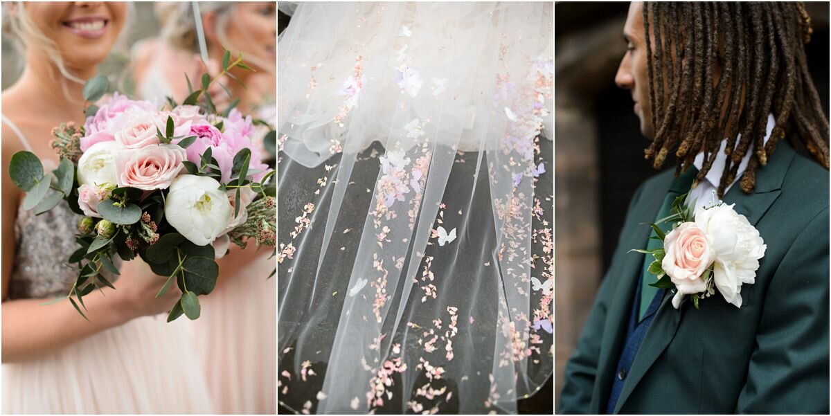  English Countryside wedding at The Ashes Barns in Staffordshire with Classic white and green theme 