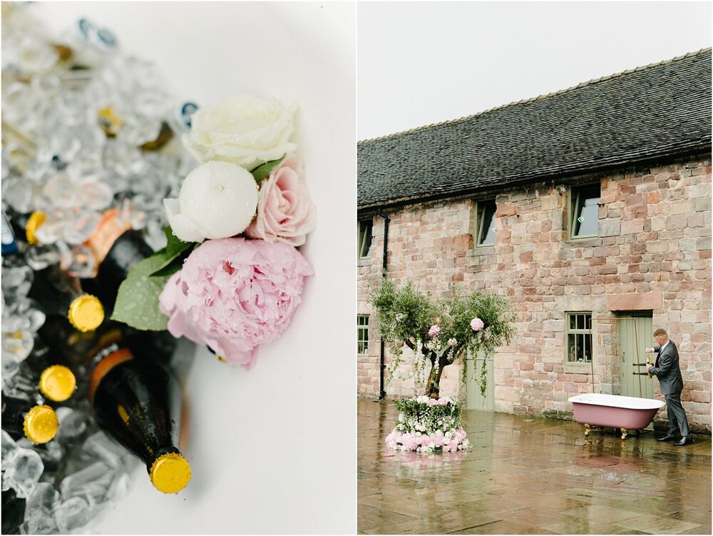  English Countryside wedding at The Ashes Barns in Staffordshire with Classic white and green theme 