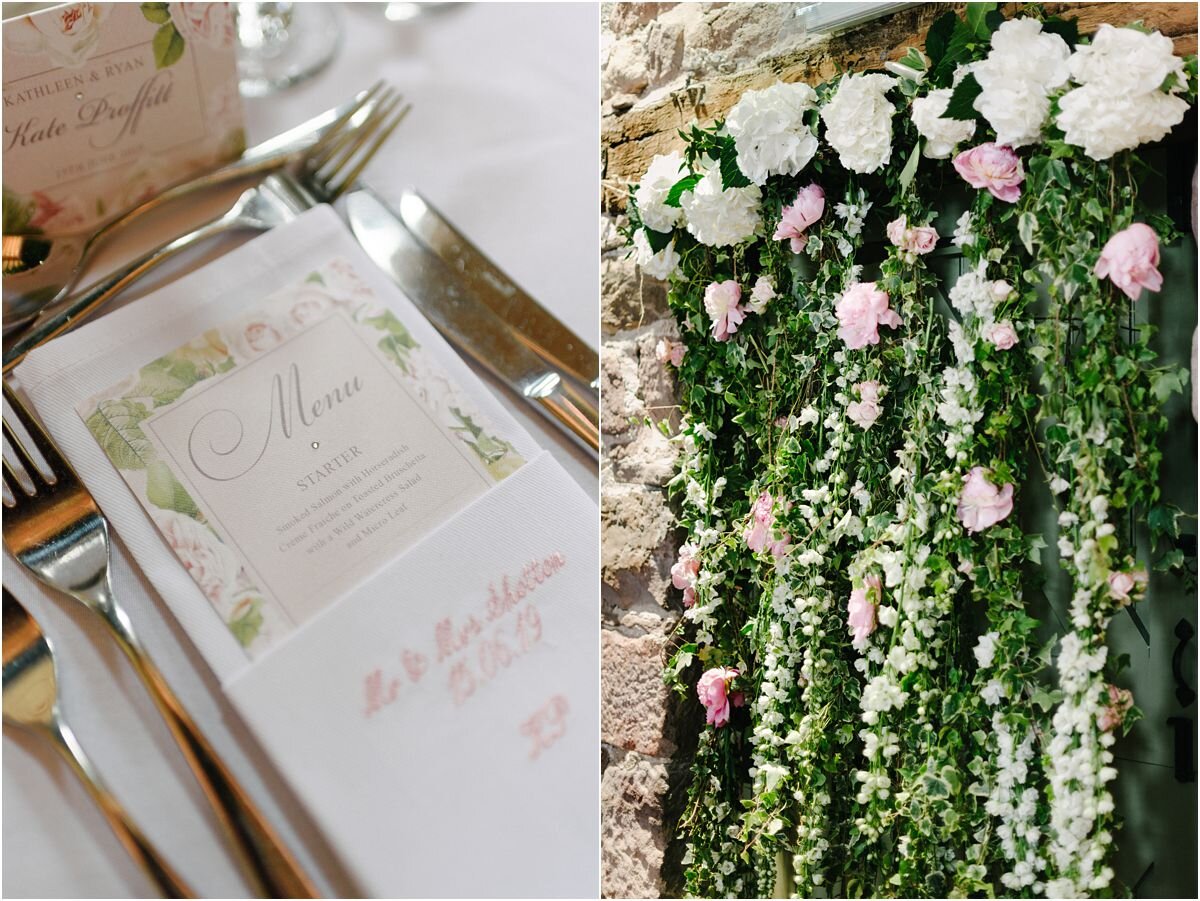  English Countryside wedding at The Ashes Barns in Staffordshire with Classic white and green theme 