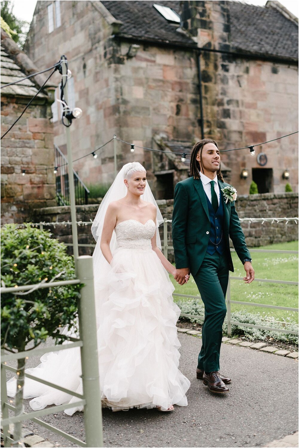  English Countryside wedding at The Ashes Barns in Staffordshire with Classic white and green theme 