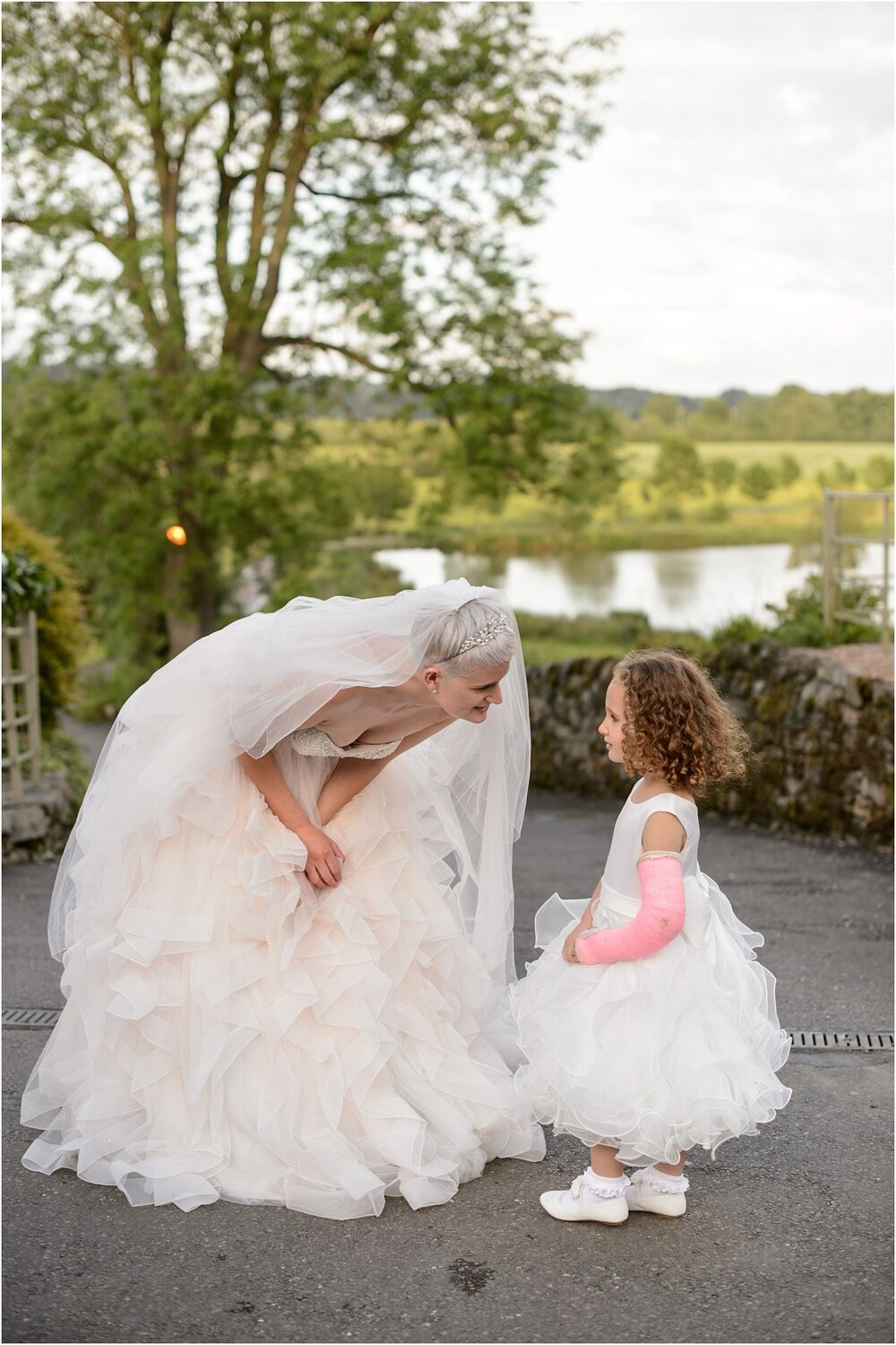  English Countryside wedding at The Ashes Barns in Staffordshire with Classic white and green theme 