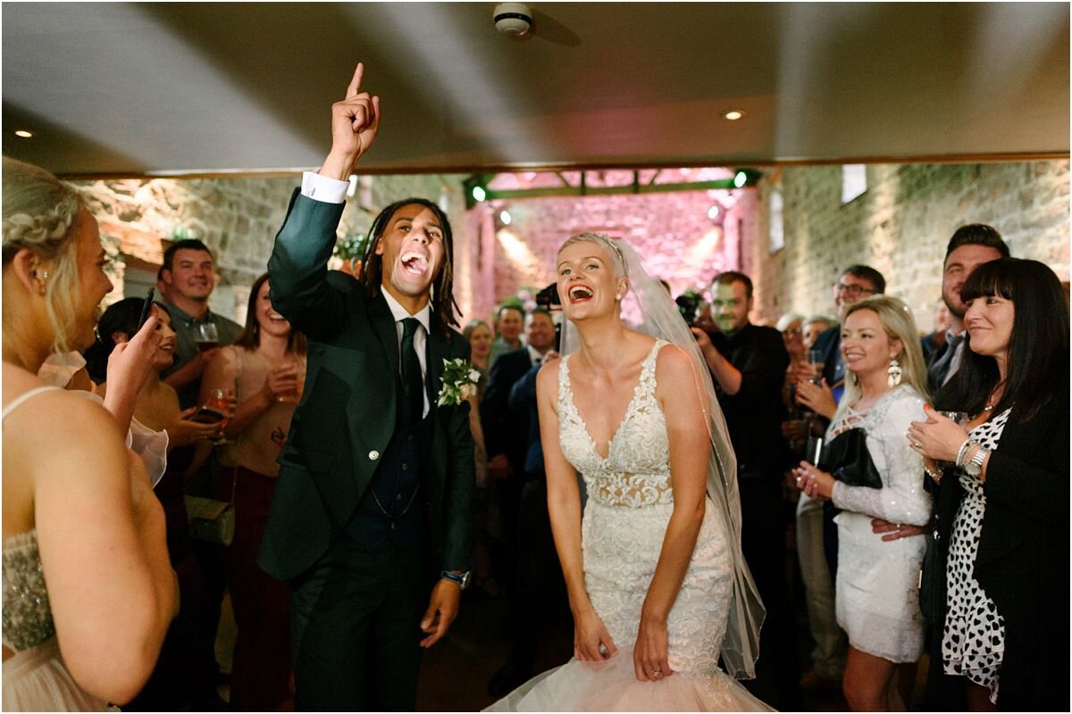  English Countryside wedding at The Ashes Barns in Staffordshire with Classic white and green theme 