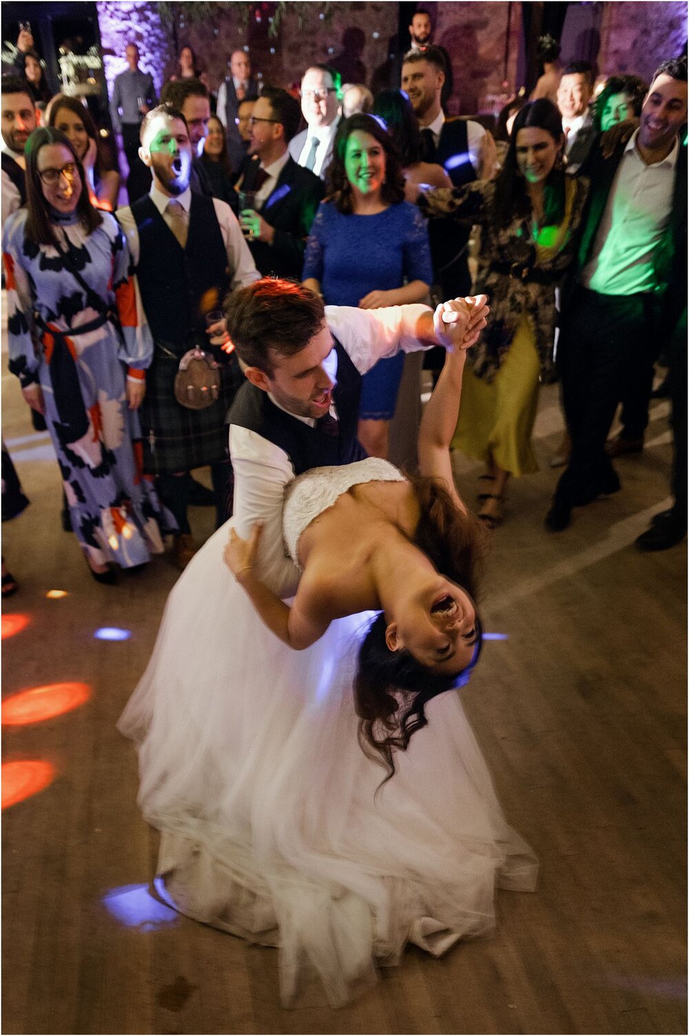  A first dance at a wedding at The Byre At Inchyra in Perthshire in Scotland by Crofts & Kowalczyk Photography 