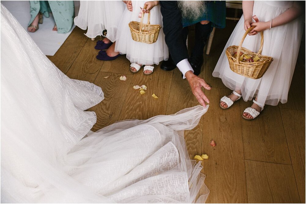  Summer wedding at Winton castle Scotland with rustic flowers and bride speech 