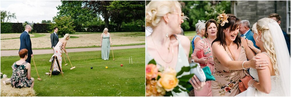  Summer wedding at Winton castle Scotland with rustic flowers and bride speech 