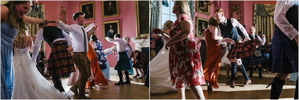  Summer wedding at Winton castle Scotland with rustic flowers and bride speech 