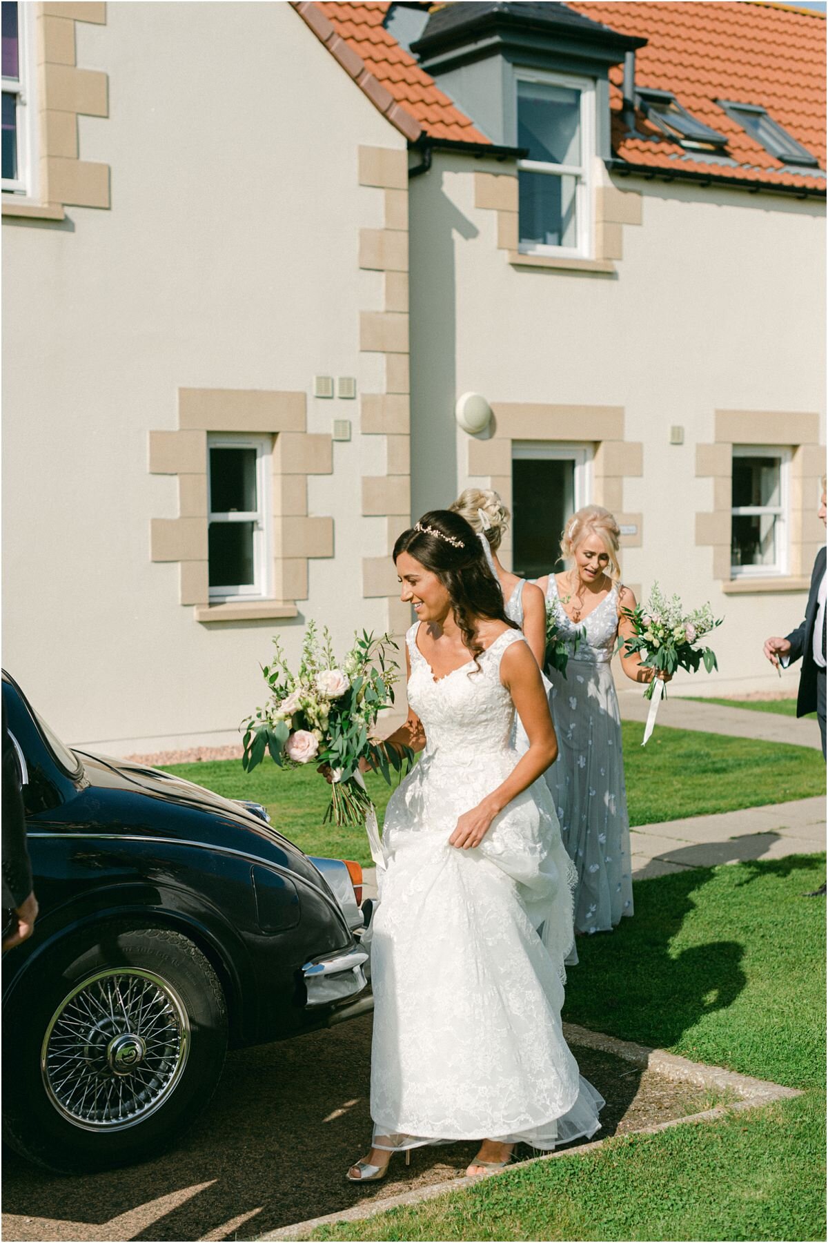  Romantic wedding with church ceremony at Dunino and reception at Fallside Mill in Fife, Scotland 