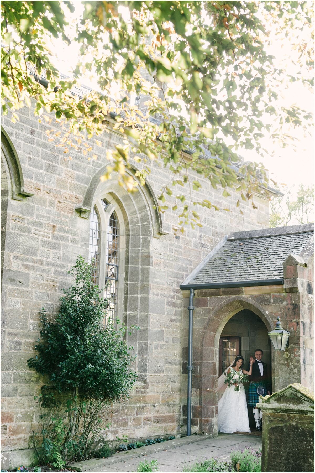  Romantic wedding with church ceremony at Dunino and reception at Fallside Mill in Fife, Scotland 