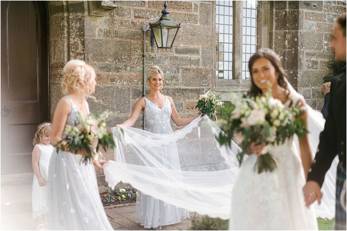  Romantic wedding with church ceremony at Dunino and reception at Fallside Mill in Fife, Scotland 