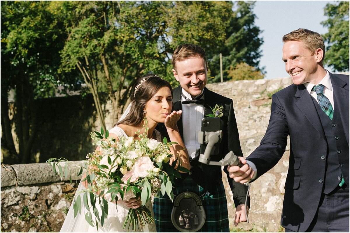  Romantic wedding with church ceremony at Dunino and reception at Fallside Mill in Fife, Scotland 