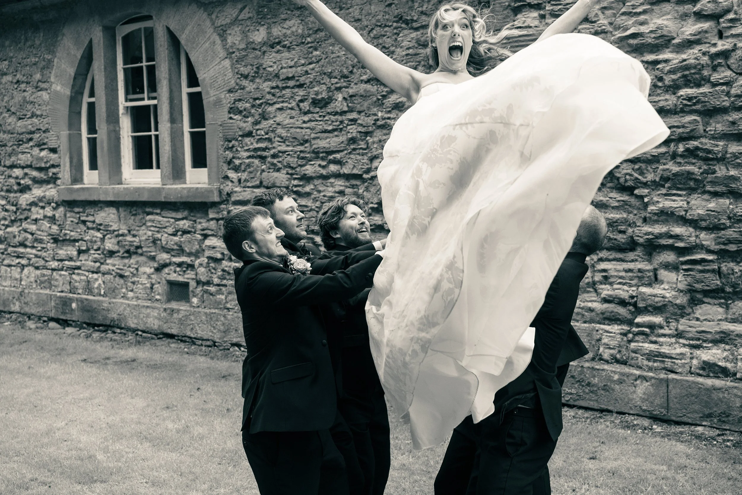 Kayla &amp; Sams’ colourful wedding at Wedderburn Barns in the Scottish Borders