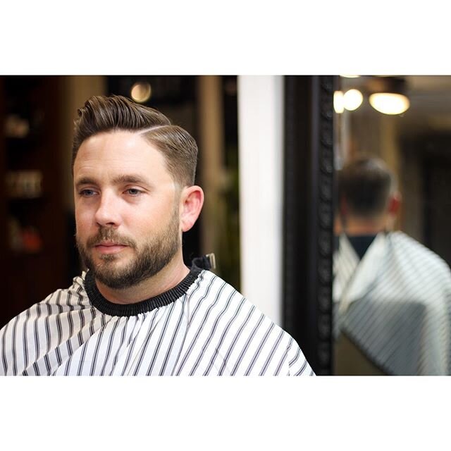 Timeless look✂️ We hope everyone is staying safe and healthy! Regular schedule can&rsquo;t come back soon enough💈 #hair #haircut #barber #menshair #mensfashion #barbershop #hairstyle #barberlife #classic #style #beard #bearded #shave #fade #barberin