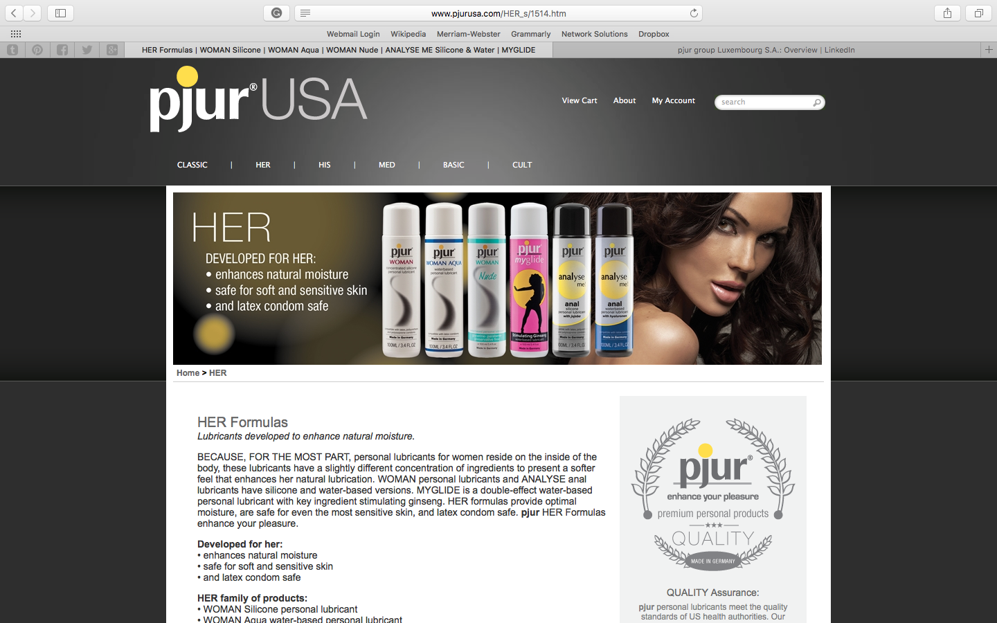 PjurUSA B2B and B2C Website | International Market Growth | JOSEPH M. POWELL CREATIVE DIRECTOR | BRAND STRATEGY | CONSUMER PRODUCTS | OPERATIONAL LEADERSHIP