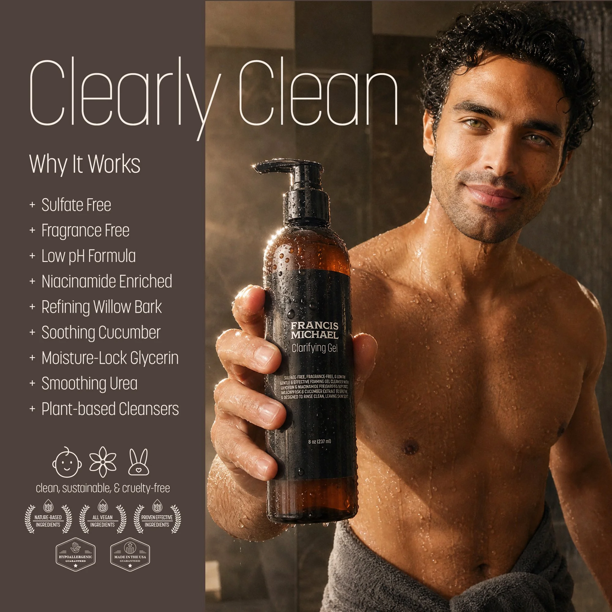FRANCIS MICHAEL Clarifying Gel product image | Inclusive Brand Strategy | JOSEPH M. POWELL CREATIVE DIRECTOR | BRAND STRATEGY | CONSUMER PRODUCTS | OPERATIONAL LEADERSHIP