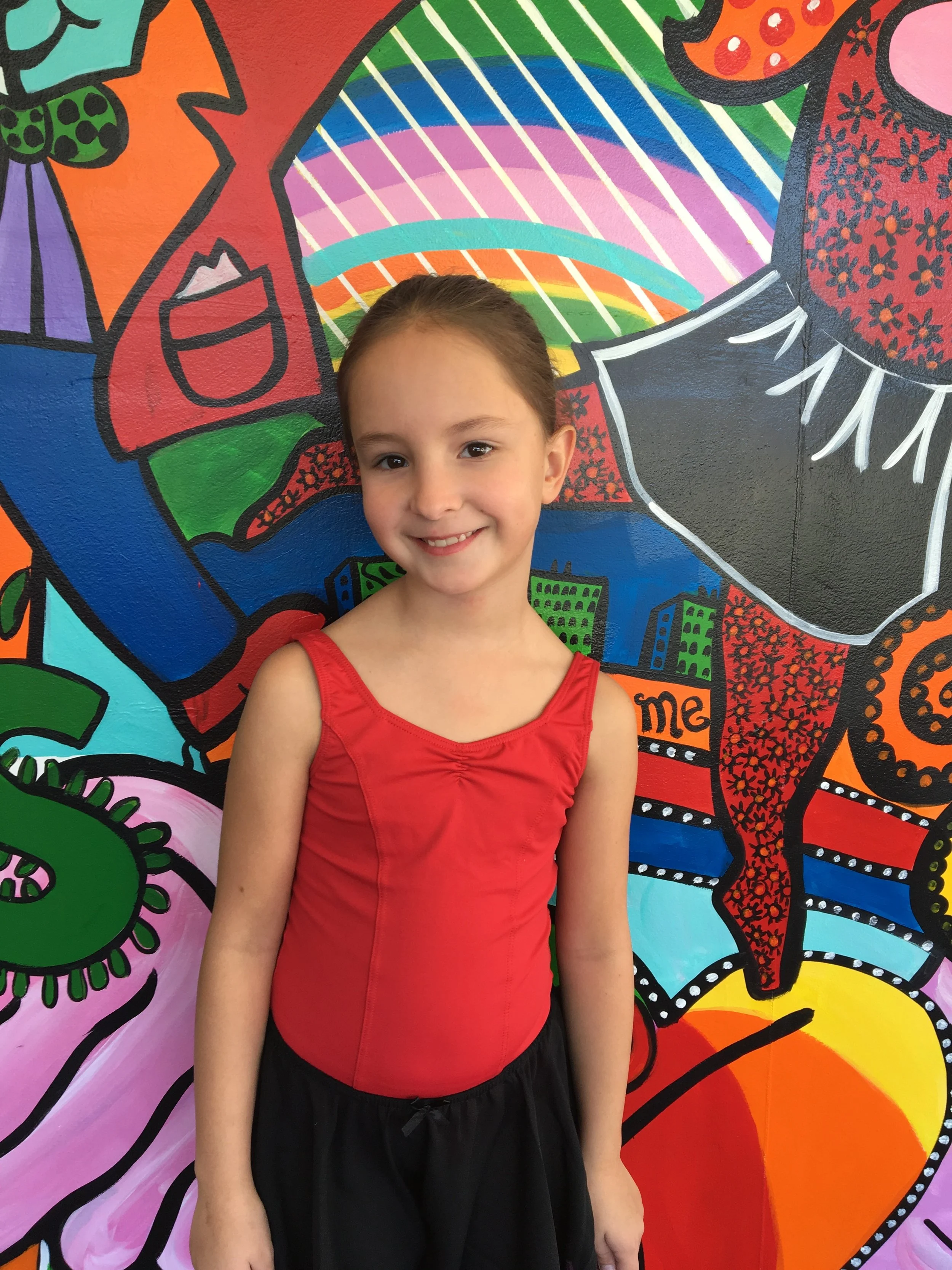 Laina Ligamari’s favorite style of dance is salsa and modern. When she grows up she wants to be a singer. She loves reading and the color black. She believes dancing at Forevermore is a great learning experience. A fun fact about Laina is that she can burp the alphabet.