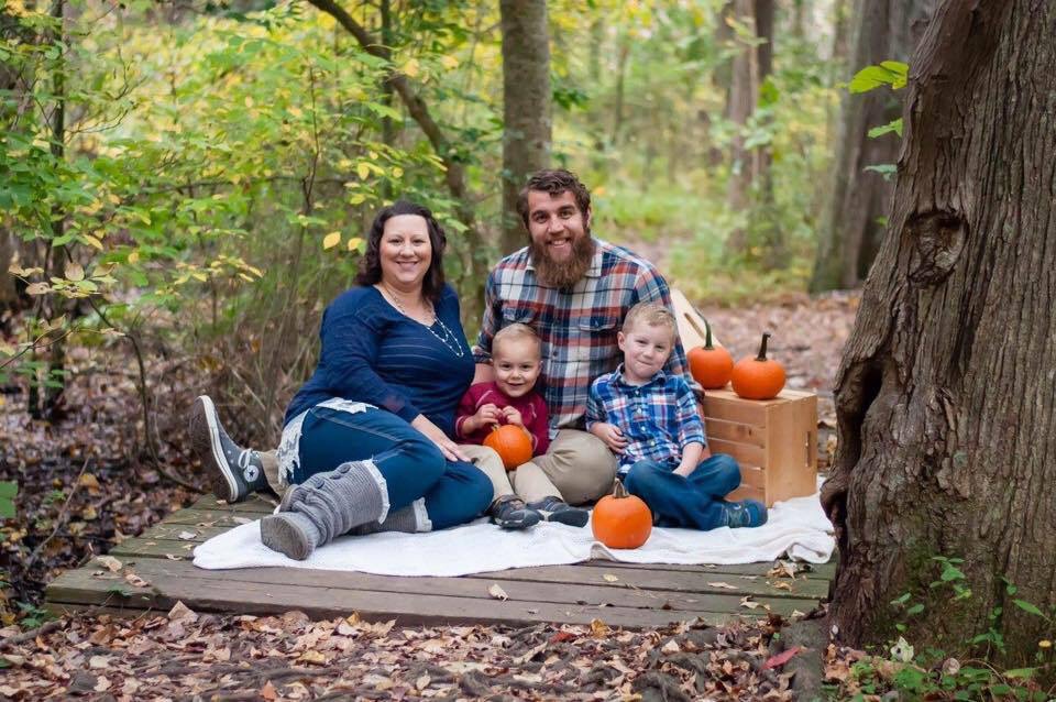 terri goslee with her husband and two sons