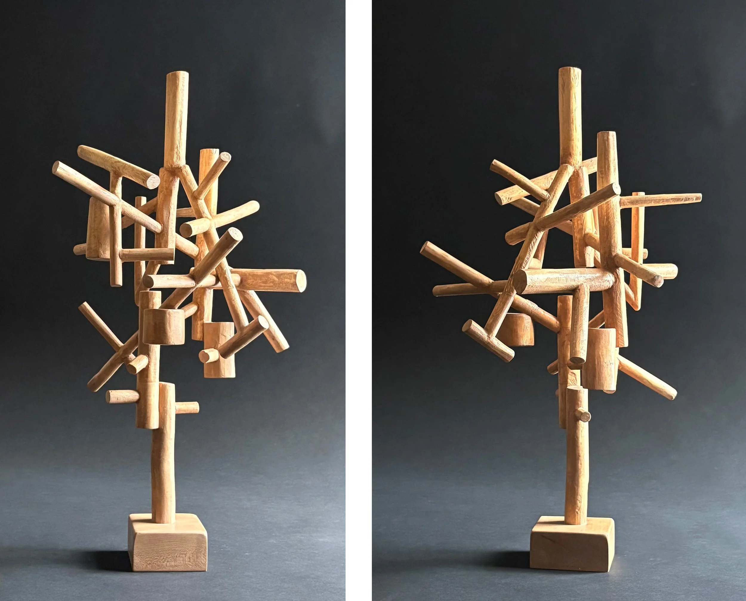Construction 21 × 11 ¾ x 11 ¼ inches, , maple, 2024