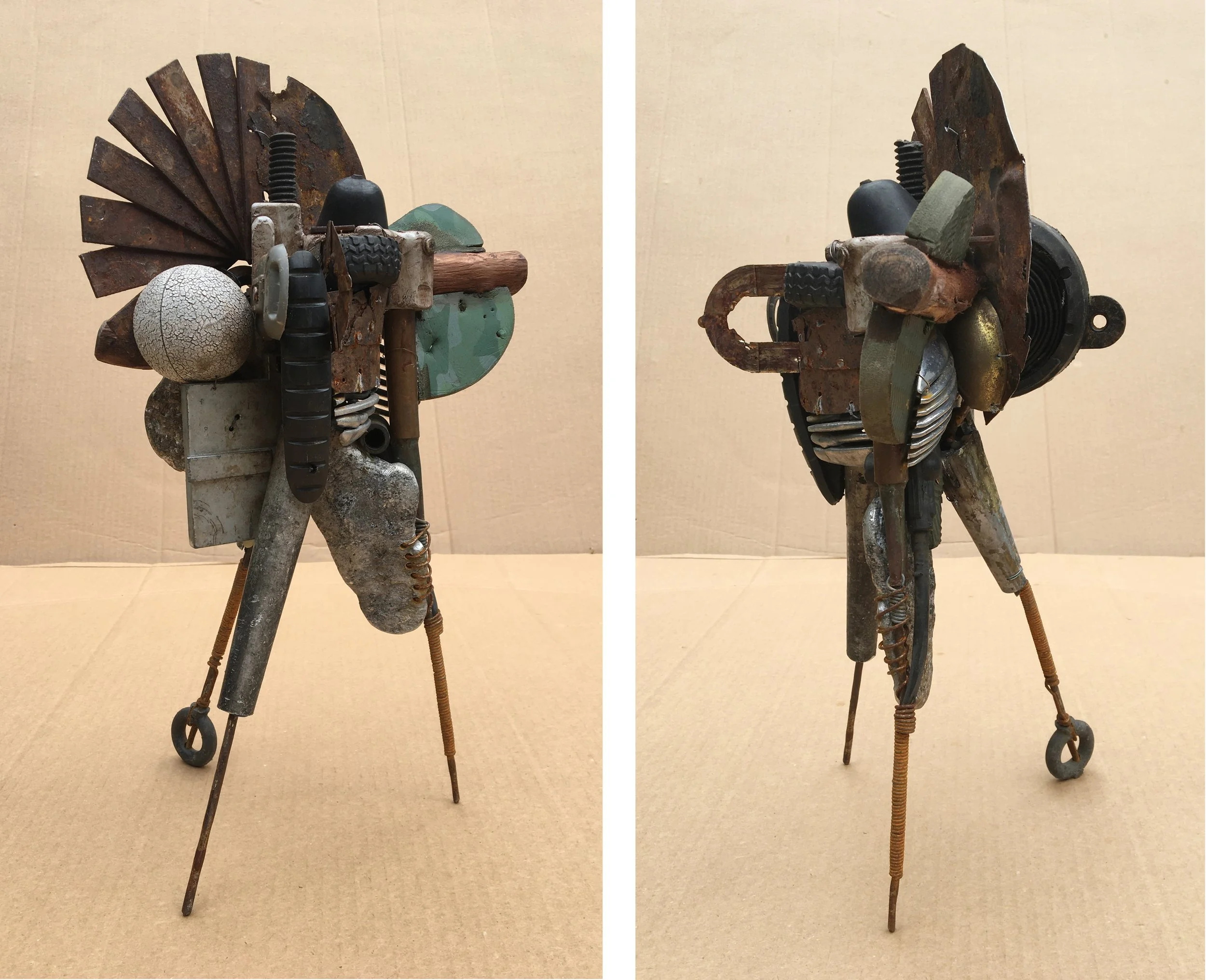 Roadside Attraction 16 ½ x 9 ½ x 8 ¾ inches, mixed media, 2024