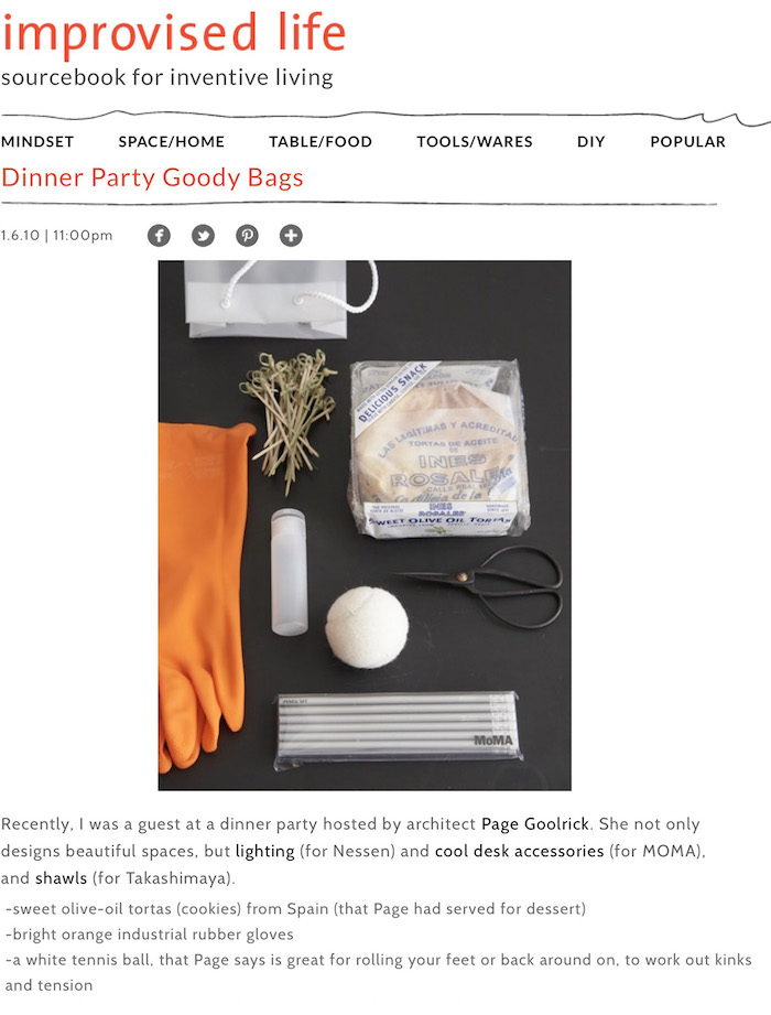 <html>Improvised Life<p>Page Goolrick Dinner Party Bags</html>