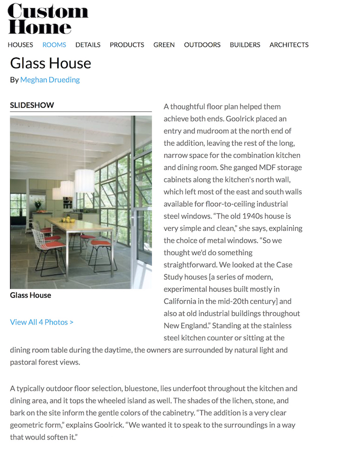 <html>Custom Home<p>Glass House</html>