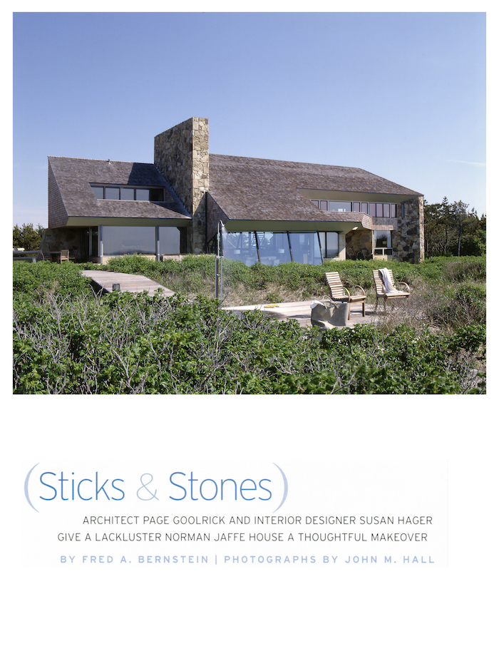 <html>Hamptons Cottages & Gardens<p>Sticks and Stones</html>