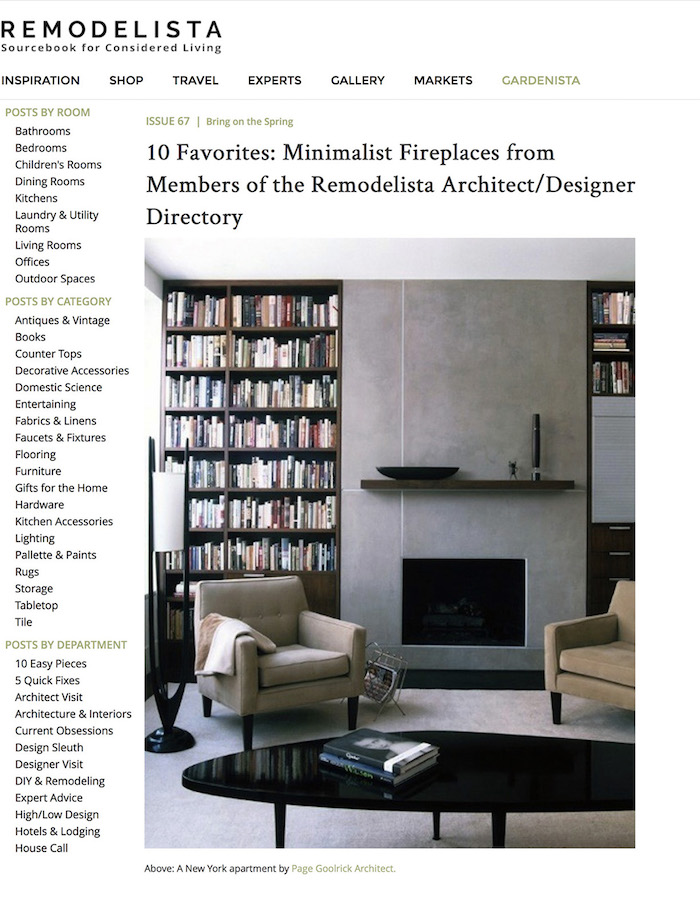 <html>Remodelista<p>Minimalist Fireplaces</html>