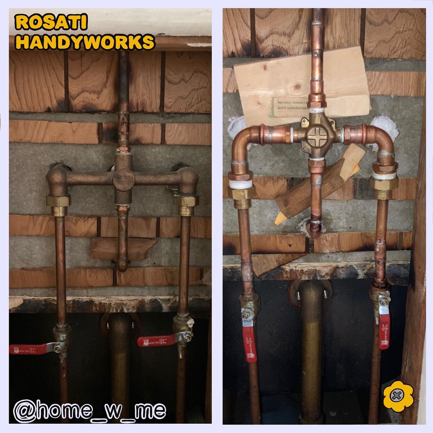 adjusting copper pipes to fit new bath fixtures 🔥🛁