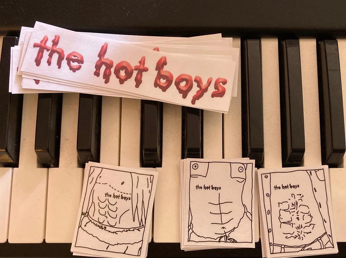 need some hot boys abs stickers in ur life?? show up at our next gig to snag some 💋💋💋
