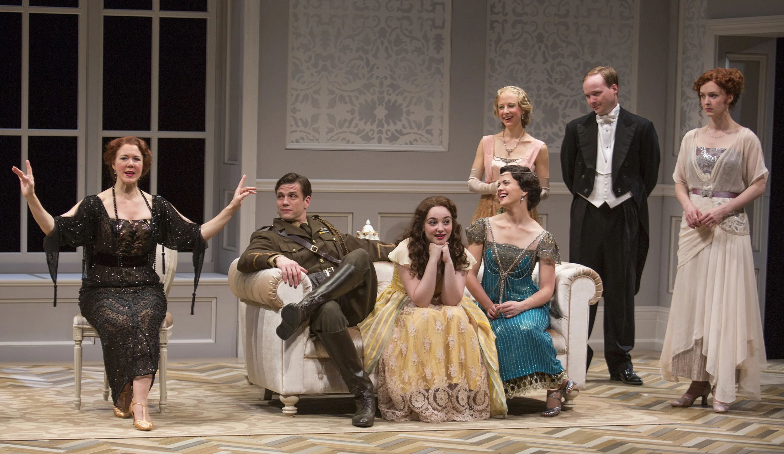 From "Time and the Conways" (with Kim Martin-Cotten, Leanne Agmon, Rose Hemingway, Sarah Manton, Jonathan Fielding, and Amanda Quaid)