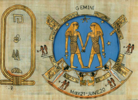 Ancient Egyptian depiction of the twins.