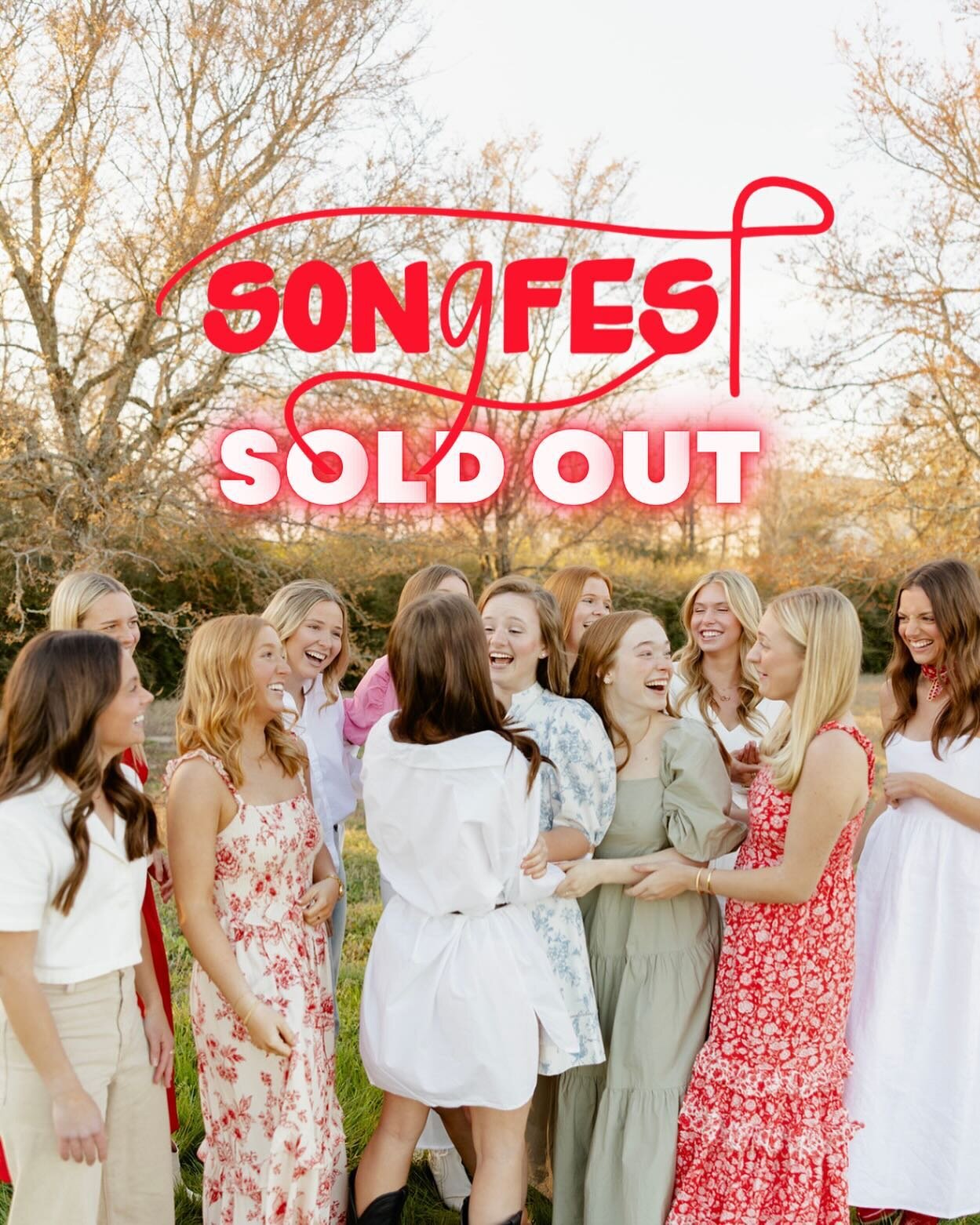 ‼️SONGFEST 2023 IS SOLD OUT‼️

We cannot thank everyone enough- we will see everyone OCT 19-21🌶️ Continue to check our website for information regarding raffle tickets and more!