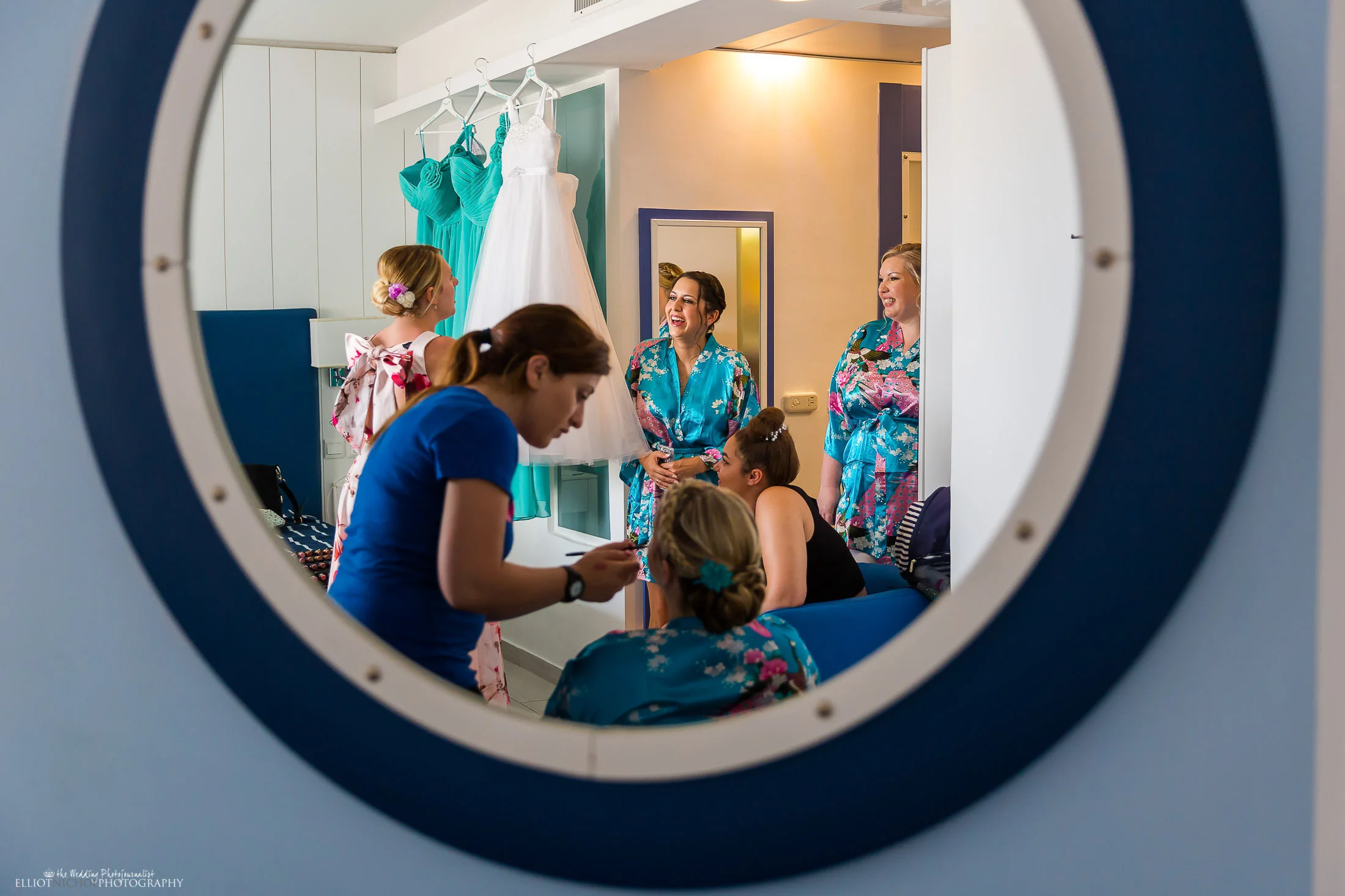 Bridal Party getting ready for the bid event. Photo by Elliot Nichol.