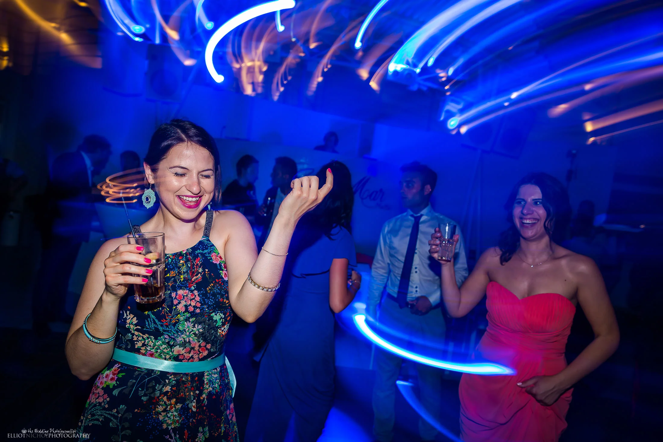 Wedding guests hitting the dance floor. Photo by Elliot Nichol Photography.