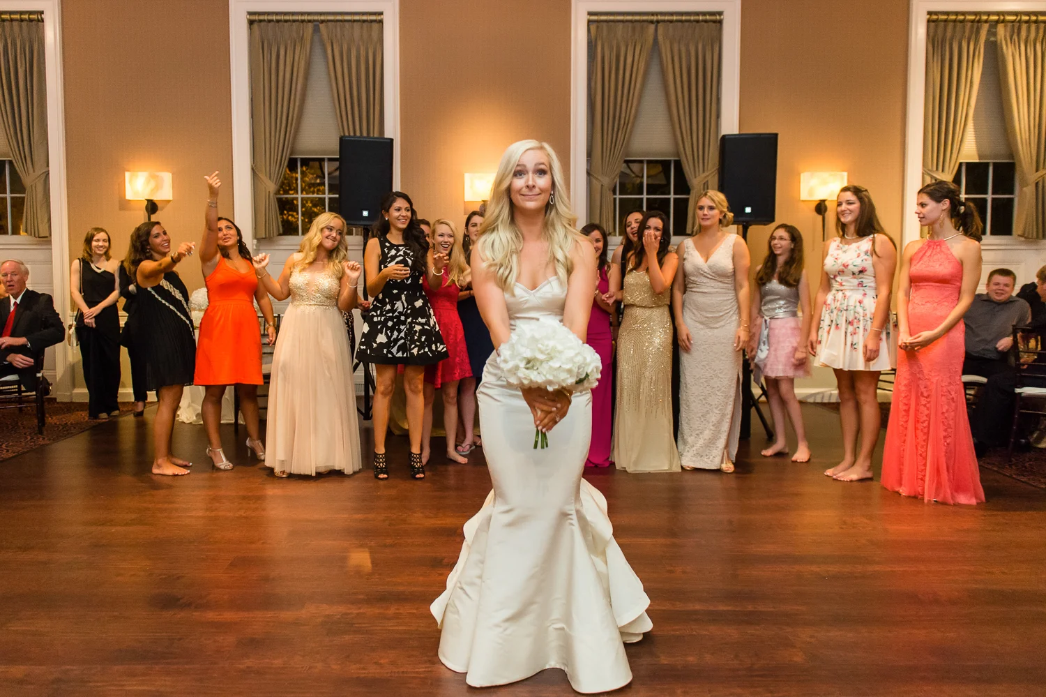 Simple White and Gold Tidewater Inn Easton, MD Wedding