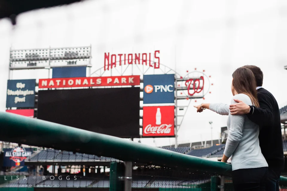 Natalie and Eddie's Nationals Park Engagement Session