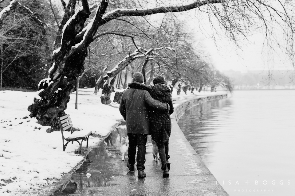 Arielle & Hugh's Snowy DC Engagement Photos